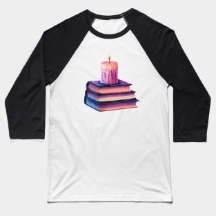 Whimsical pastel books and candle halloween. Pastelloween. Baseball T-Shirt